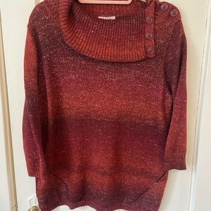Dress Barn Red Cowl Neck Sweater with Cozy Knit